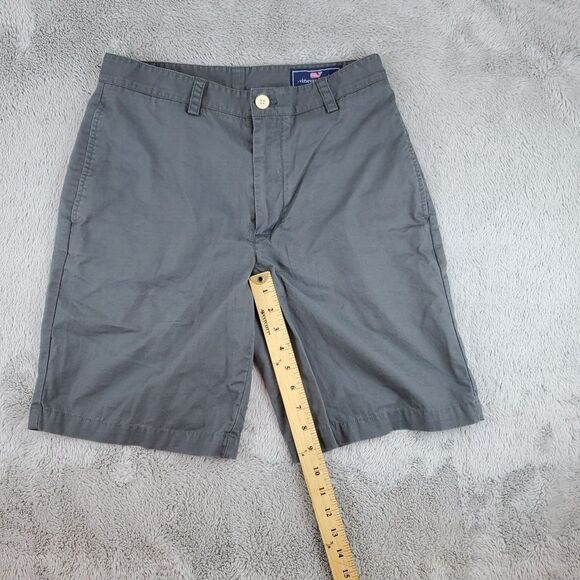 Vineyard Vines Club Shorts Mens Size 30 30X9 Mid Rise Gray Flat Front Chino - Picture 6 of 7